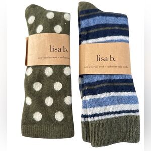 Lisa B- Mens merino wool cashmere mix socks